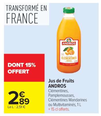 Jus de Fruits ANDROS