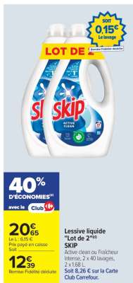 Lessive liquide "Lot de 2" SKIP