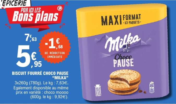 Biscuit Fourré Choco Pause "Milka"