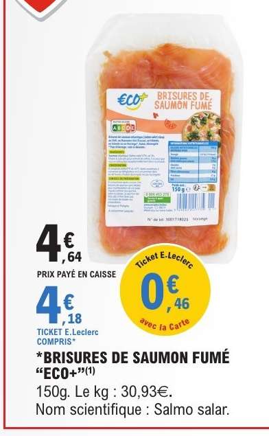 BRISURES DE SAUMON FUMÉ “ECO+”