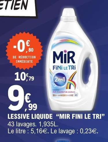 LESSIVE LIQUIDE "MIR FINI LE TRI"