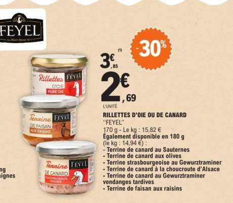 Rillettes d'oie ou de canard