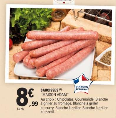 SAUCISSES "MAISON ADAM"