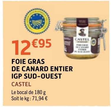 FOIE GRAS DE CANARD ENTIER IGP SUD-OUEST