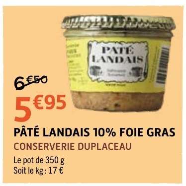 PÂTÉ LANDAIS 10% FOIE GRAS