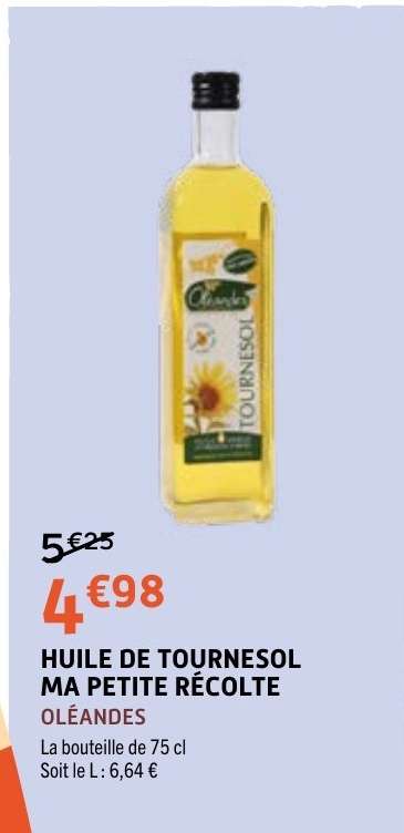 HUILE DE TOURNESOL MA PETITE RÉCOLTE