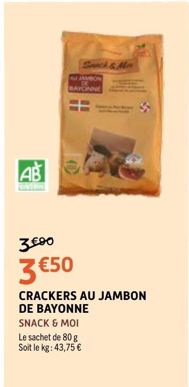 CRACKERS AU JAMBON DE BAYONNE