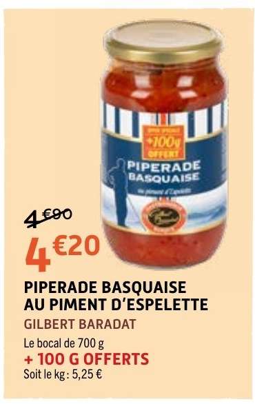 PIPERADE BASQUAISE AU PIMENT D'ESPELETTE