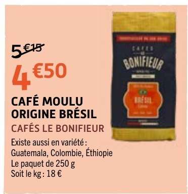 CAFÉ MOULU ORIGINE BRÉSIL