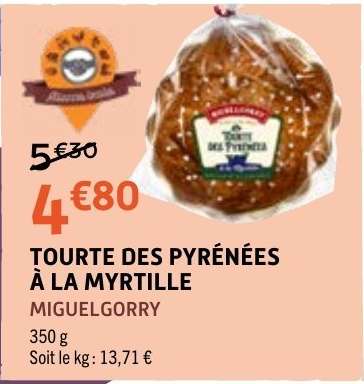 TOURTE DES PYRÉNÉES À LA MYRTILLE