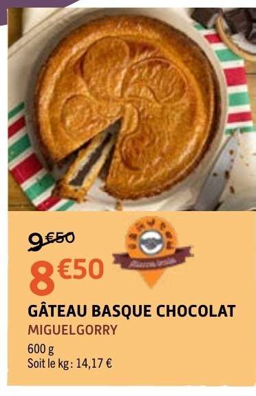 GÂTEAU BASQUE CHOCOLAT
