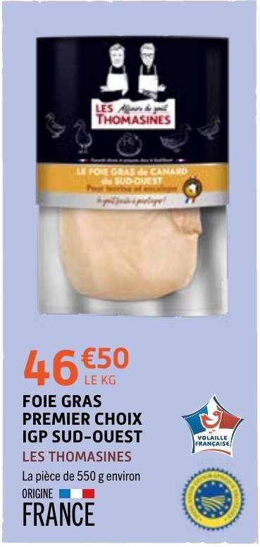 FOIE GRAS PREMIER CHOIX IGP SUD-OUEST