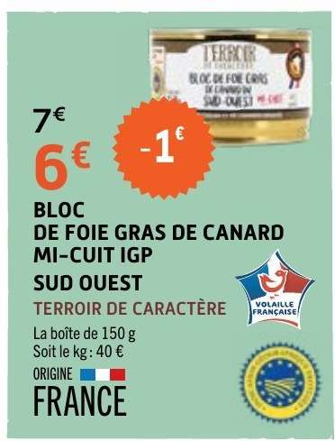 BLOC DE FOIE GRAS DE CANARD MI-CUIT IGP SUD OUEST