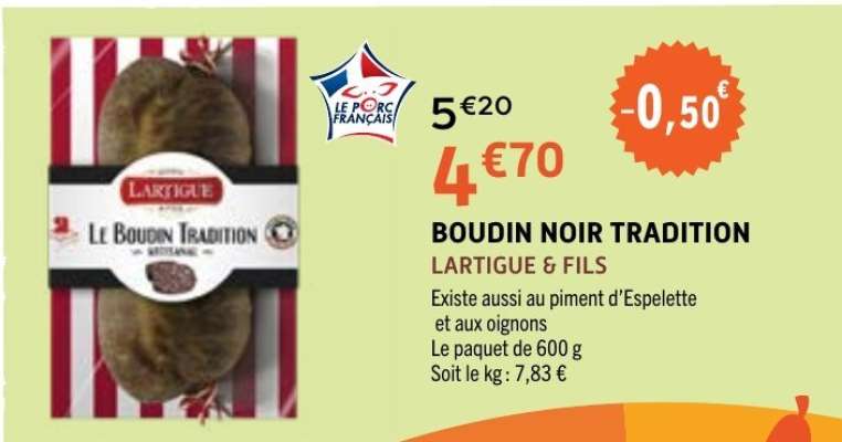 BOUDIN NOIR TRADITION
