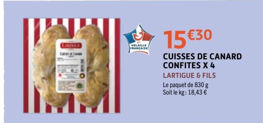CUISSES DE CANARD CONFITES X 4