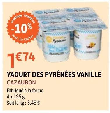 YAOURT DES PYRÉNÉES VANILLE
