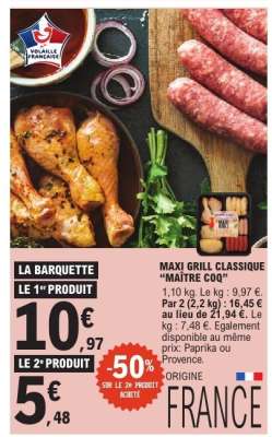 MAXI GRILL CLASSIQUE 'MAÎTRE COQ'