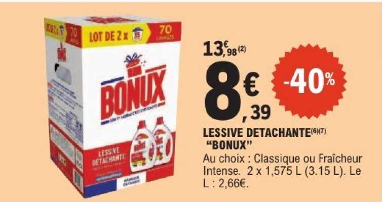 LESSIVE DETACHANTE "BONUX"