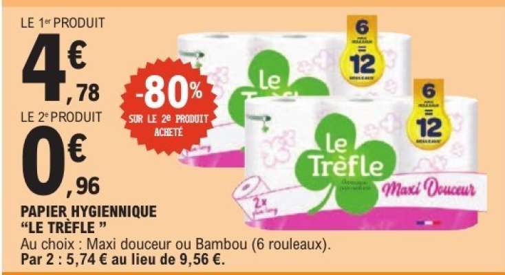 PAPIER HYGIENNIQUE "LE TRÈFLE"