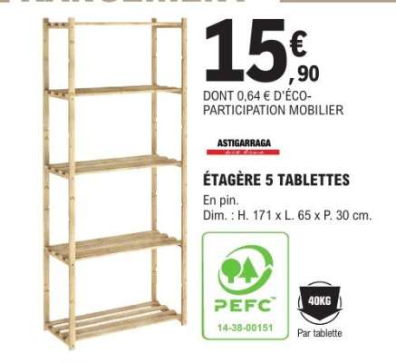 ÉTAGÈRE 5 TABLETTES