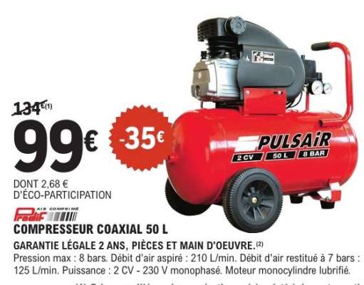 COMPRESSEUR COAXIAL 50 L