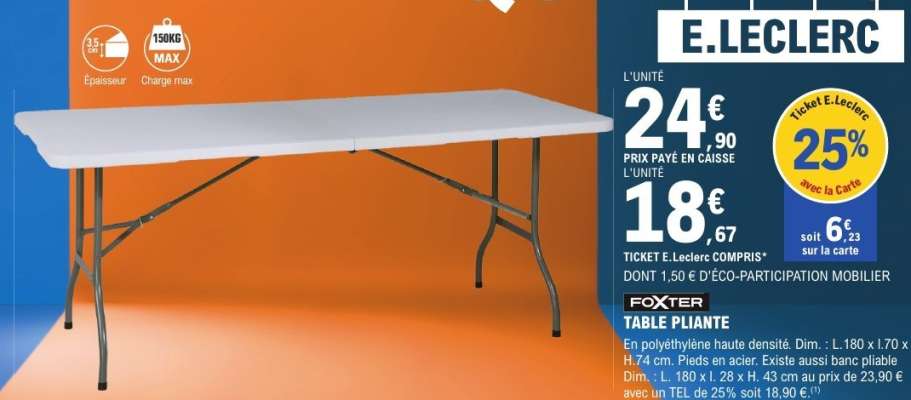 TABLE PLIANTE
