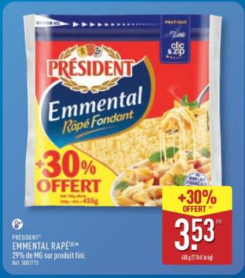 PRÉSIDENT EMMENTAL RÂPÉ