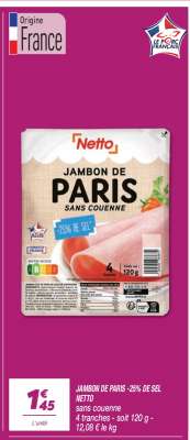 JAMBON DE PARIS -25% DE SEL