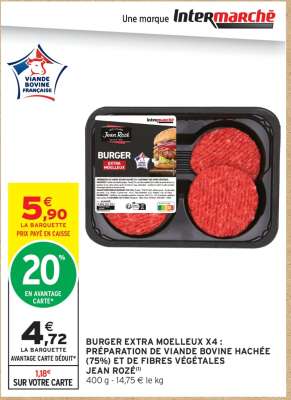 BURGER EXTRA MOELLEUX X4
