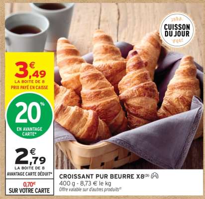 CROISSANT PUR BEURRE X8
