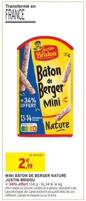 MINI BÂTON DE BERGER NATURE “JUSTIN BRIDOU”