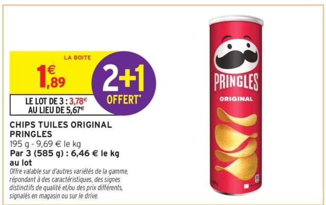 Chips Tuiles Original Pringles