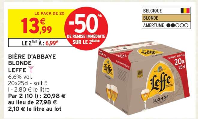 BIÈRE D'ABBAYE BLONDE LEFFE