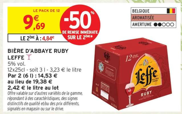 BIÈRE D'ABBAYE RUBY LEFFE