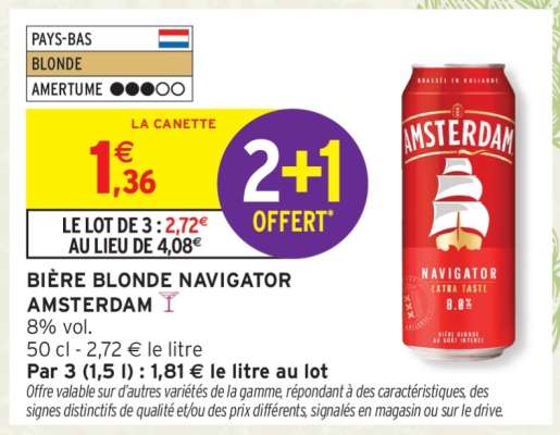 BIÈRE BLONDE NAVIGATOR AMSTERDAM