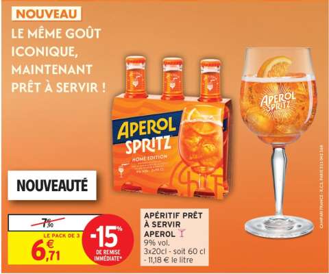 APÉRITIF PRÊT À SERVIR APEROL
