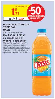 BOISSON AUX FRUITS TROPICAL “OASIS”