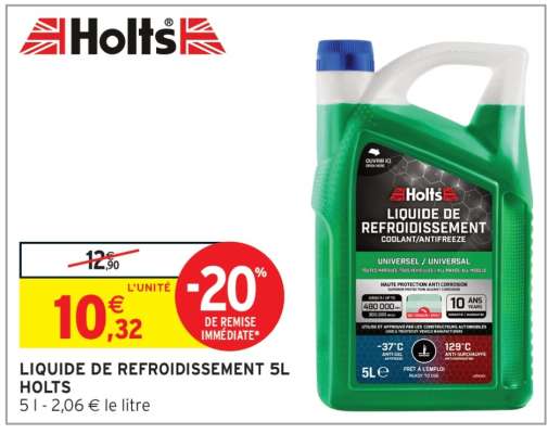 LIQUIDE DE REFROIDISSEMENT 5L HOLTS