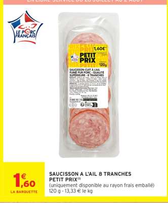 Saucisson à l'ail 8 tranches