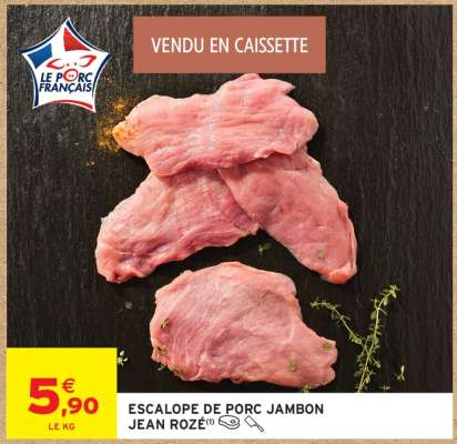 ESCALOPE DE PORC JAMBON JEAN ROZÉ