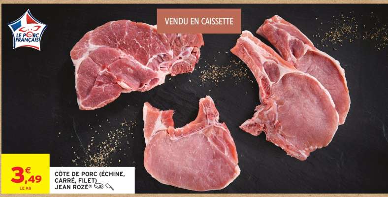 CÔTE DE PORC (ÉCHINE, CARRÉ, FILET) JEAN ROZÉ