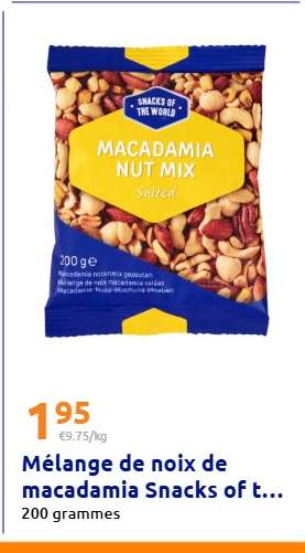 Mélange de noix de macadamia Snacks of t...