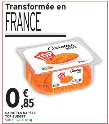 CAROTTES RÂPÉES TOP BUDGET