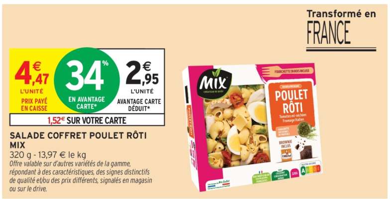 SALADE COFFRET POULET RÔTI MIX