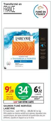 SAUMON FUMÉ NORVÉGIEN LABEYRIE