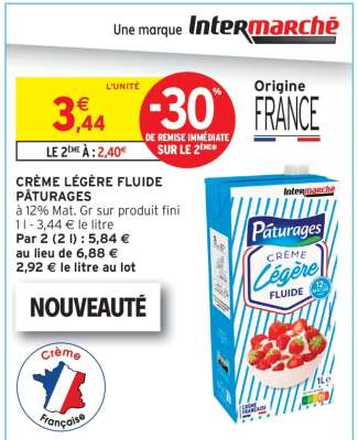 CRÈME LÉGÈRE FLUIDE PÂTURAGES