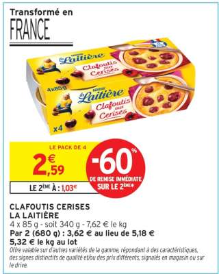 Clafoutis Cerises La Laitière