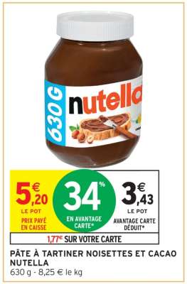 Pâte À Tartiner Noisettes Et Cacao Nutella