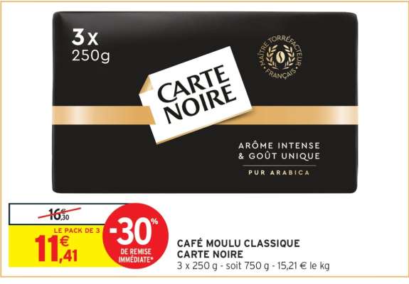 Café Moulu Classique Carte Noire