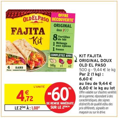 KIT FAJITA ORIGINAL DOUX OLD EL PASO